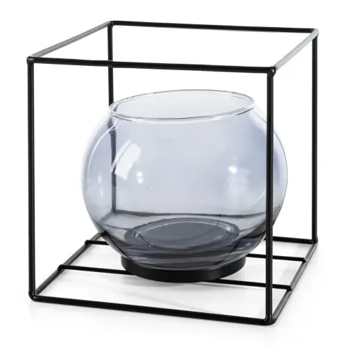 Promocja Szkło Dekoracyjne 100737 17 x 17 x 17 Cm Czarny szt. 12