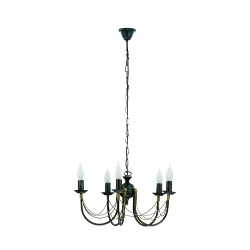 Lampa sufitowa Żyrandol 5x60W Czarna patynowana złotem NOWODVORSKI Bestseller