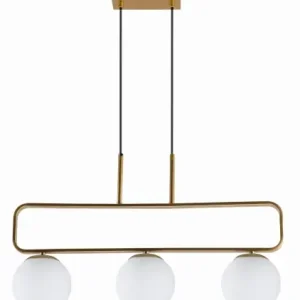JOVE Lampa Wisząca Mosiądz 3x20W G9 Klosz Biały Zamów dziś