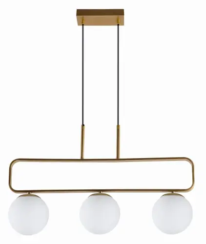 JOVE Lampa Wisząca Mosiądz 3x20W G9 Klosz Biały Zamów dziś