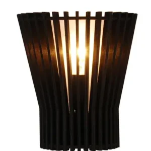 Niska cena Kinkiet Candellux Osaka 1 Czarny z drewna, elegancki design