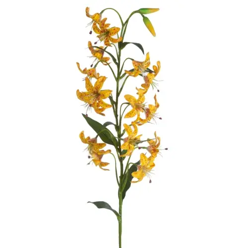 Kwiat dekoracyjny Natu 383, 83 cm, żółty, szt. 6, poliester/plastik/metal Nowy