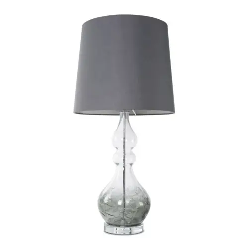 Lampa Dekoracyjna Glamour 32x38x76cm Szara Sprawdź teraz