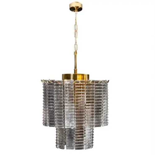 LAMPA NOWOCZESNY ŻYRANDOL 32X40 CM ZŁOTY Szybka dostawa