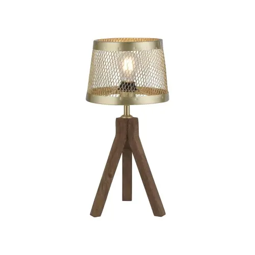 LAMPA STOŁOWA FREDERIK 1 MOSIĄDZ MATOWY LEUCHTENDIREKT 11423-60 Do wyczerpania zapasów