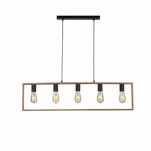 LAMPA WISZĄCA FRANKY 5 - CZARNY LEUCHTENDIREKT 15653-18 Tylko dziś