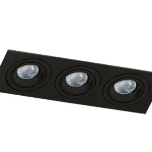 Lampa wpuszczana CARO 3 SQUARE black (AZ2440 SN-6813S-BK) - AZZARDO Wyprzedaż