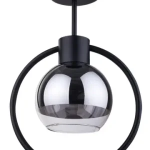 Dostępne od ręki LINDA 1 plafon CZARNY stal lakierowana, klosz szklany Sigma lighting