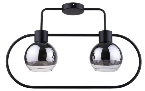 Super okazja LINDA 2 plafon CZARNY stal lakierowana, klosz szklany Sigma lighting