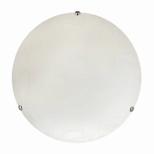 Ostatnie sztuki MACARI Lampa Sufitowa Plafon 30 Chromowy 1x60W E27 Klosz Biały Z Wzorem