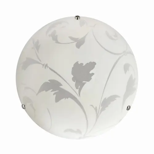 Zniżka MANGANO Lampa Sufitowa Plafon 30 Chromowy 1x60W E27 Klosz Biały Z Wzorem