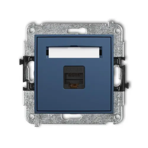 Zniżka Mechanizm gniazda komputerowego pojedynczego 1xRJ45, kat. 6A, 8-stykowy Karlik ICON navy blue 64IGK-7
