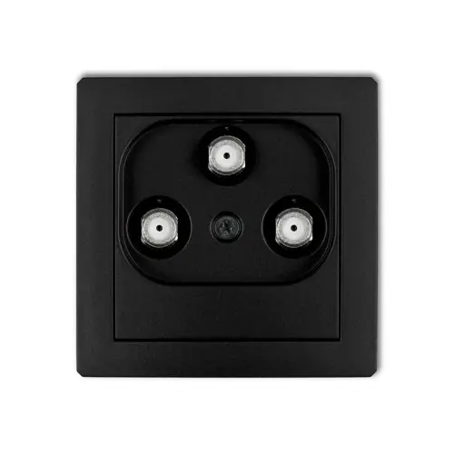 Mechanizm gniazda multimedialnego 3F DATA (UPC) Karlik DECO czarny mat 12DGMU Okazja