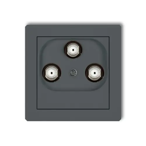 Niska cena Mechanizm gniazda multimedialnego 3F DATA (Vectra) Karlik DECO grafitowy mat 28DGMV