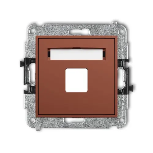Mechanizm gniazda multimedialnego pojednczego bez modułu (standard Keystone) Karlik ICON terakota 63IGM-1P Zniżka