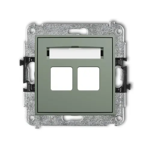 Mechanizm gniazda multimedialnego podwójnego bez modułu (standard Keystone) Karlik MINI szałwiowy 61MGM-2P Kup teraz