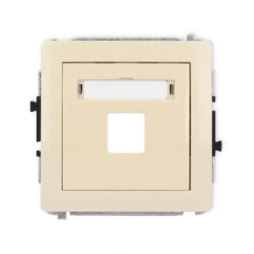 Mechanizm gniazda multimedialnego pojedynczego bez modułu (standard Keystone) Karlik DECO beżowy 1DGM-1P Najlepsza cena