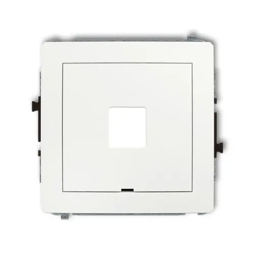 Oferta limitowana Mechanizm gniazda multimedialnego pojedynczego bez modułu, bez pola opisowego (standard Keystone) Karlik DECO biały mat 25DGMBO-1P