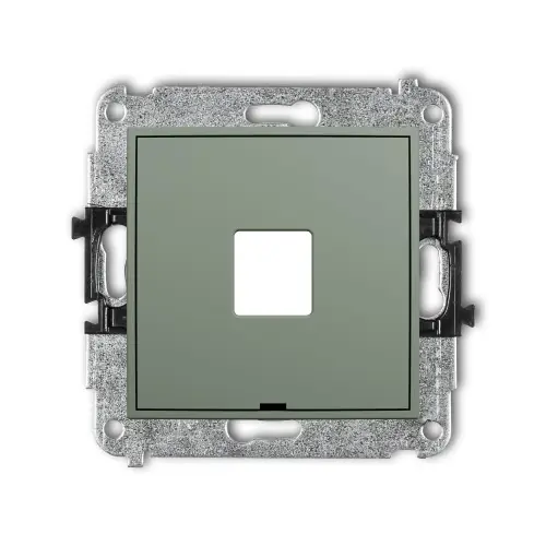 Mechanizm gniazda multimedialnego pojedynczego bez modułu, bez pola opisowego (standard Keystone) Karlik ICON szałwiowy 61IGMBO-1P Oferta limitowana