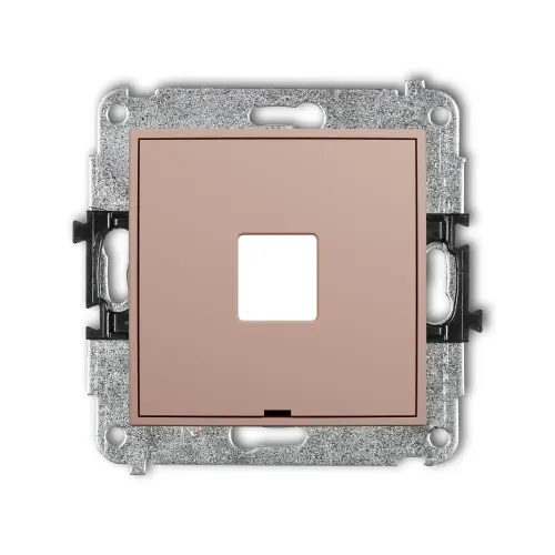 Do wyczerpania zapasów Mechanizm gniazda multimedialnego pojedynczego bez modułu, bez pola opisowego (standard Keystone) Karlik MINI łososiowy 62MGMBO-1P