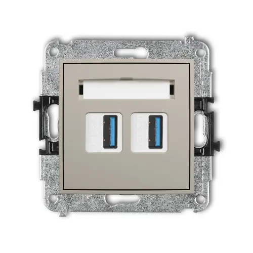 Mechanizm gniazda podwójnego 2xUSB A-A 3.0 Karlik ICON taupe 60IGUSB-6 Szybka wysyłka