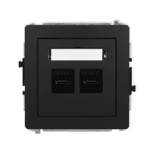 Mechanizm gniazda podwójnego 2xUSB C-C Karlik DECO czarny mat 12DGUSB-8 Cena promocyjna