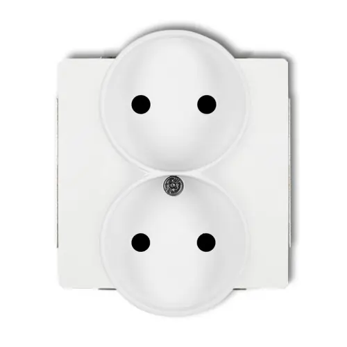 Wybór klientów Mechanizm gniazda podwójnego do ramki bez uziemienia 2x2P (przesłony torów prądowych) Karlik DECO biały DGPR-2p