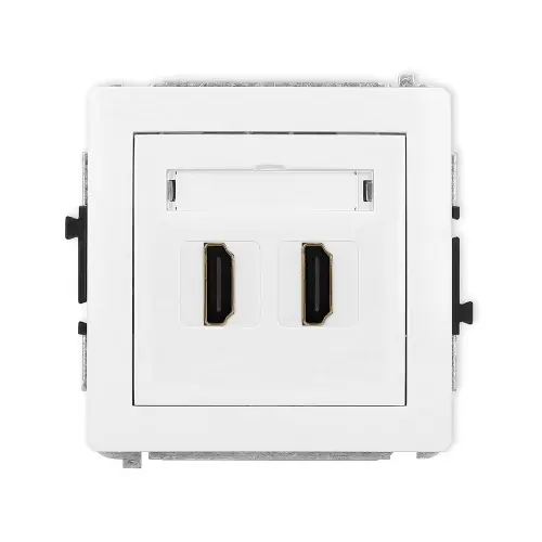 Mechanizm gniazda podwójnego HDMI 2.1, 8K Karlik DECO biały DHDMI-6 Cena promocyjna