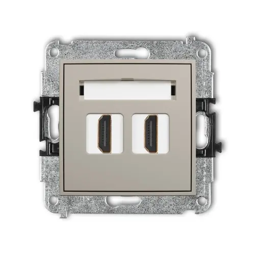 Sprawdź teraz Mechanizm gniazda podwójnego HDMI 2.1, 8K Karlik ICON taupe 60IHDMI-6