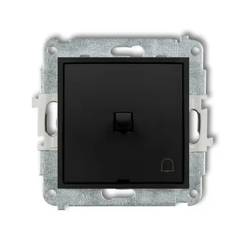 Premium Mechanizm łącznika zwierny dzwonek w stylu amerykańskim Karlik ICON czarny mat 12IWPUS-4