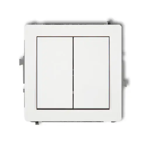 Tylko do końca tygodnia Mechanizm łącznika żaluzjowego z podtrzymaniem (dwa klawisze bez piktogramów) Karlik DECO biały mat 25DWP-88.1