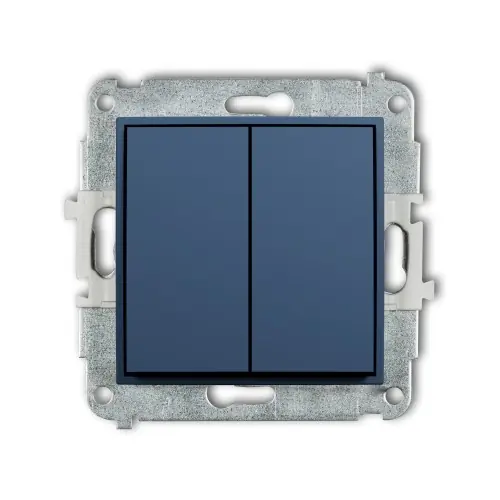 Mechanizm łącznika żaluzjowego z podtrzymaniem (dwa klawisze bez piktogramów) Karlik ICON navy blue 64IWP-88.1 Szybka dostawa