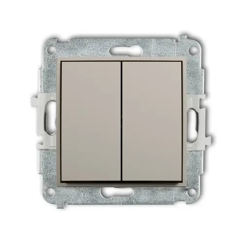 Mechanizm łącznika żaluzjowego z podtrzymaniem (dwa klawisze bez piktogramów) Karlik ICON taupe 60IWP-88.1 Okazja