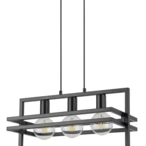 Rabat MERCI 3 lampa wisząca czarny stal lakierowana Sigma lighting