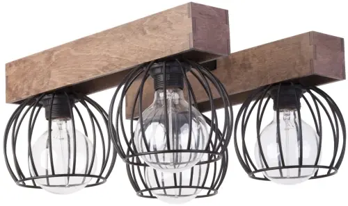 MILAN 4 plafon BRĄZ stal lakierowana + sklejka Sigma lighting Kup teraz