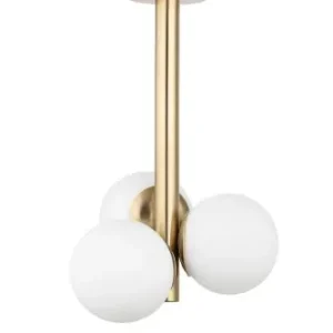 PERLA LUX 3 plafon biały stal mosiądzowana Sigma lighting Tylko do końca tygodnia