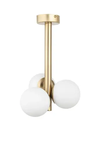 PERLA LUX 3 plafon biały stal mosiądzowana Sigma lighting Tylko do końca tygodnia