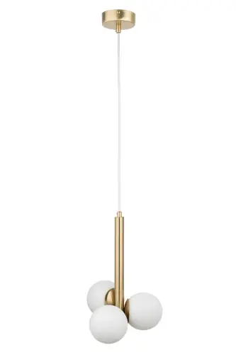 PERLA LUX 3 zwis biały stal mosiądzowana Sigma lighting Rabat