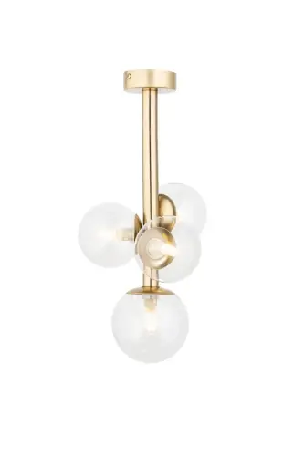 PERLA LUX 4 plafon transparentny stal mosiądzowana Sigma lighting Kup online