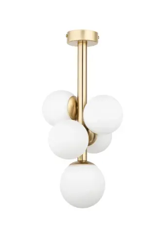 PERLA LUX 5 plafon biały stal mosiądzowana Sigma lighting Darmowy zwrot