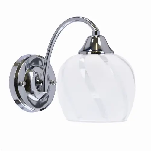 Niska cena PREGO Lampa Kinkiet Chromowy 1x40W E27 Klosz Bezbarwny