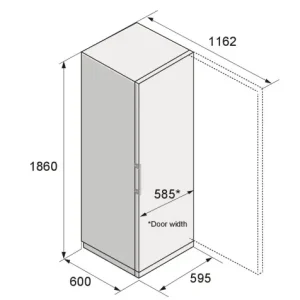 Asko Zamrażarka Wolnostojąca 185 cm NoFrost Czarna stal RFF286KNCW1 Premium