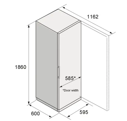 Asko Zamrażarka Wolnostojąca 185 cm NoFrost Czarna stal RFF286KNCW1 Premium