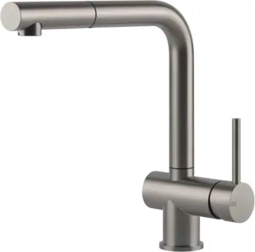Oferta czasowa GESSI ACCIAIO Bateria jednouchwytowa, wyciąngana wylewka, Stal szczotkowana
