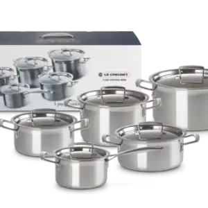 Le Creuset 3-PLY Zestaw 5 Naczyń do Gotowania Stal Nierdzewna 96209400001000 Tylko do końca tygodnia