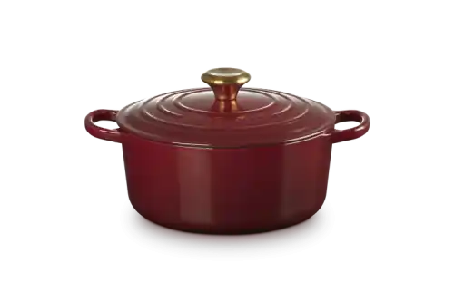 Oferta czasowa Le Creuset Brytfanna Okrągła 24 cm Garnet Signature 21177249494441