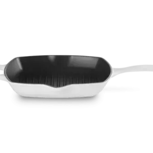 Hit sprzedaży Le Creuset Patelnia Grillowa Kwadratowa 26 cm Biała 20183260100422