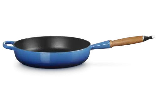Le Creuset Patelnia Sauté Żeliwna 28cm z Drewnianym Uchwytem Azure 20259282200422 Wyjątkowa oferta