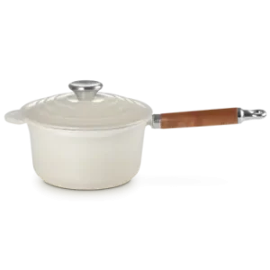 Zniżka Le Creuset Rondel Żeliwny z Drewnianą Rączką 18cm Meringue 21139187164460