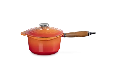 Tylko dziś Le Creuset Rondel Żeliwny z Drewnianą Rączką 18cm Płomienny 21139180902460